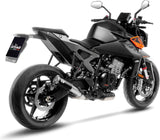 Exhaust Tip Without Sound Certification Lv Corsa S Steel Black Stainless Steel End Cap - Leovince Compatible With Ktm 990 Duke - R (2024-2026)