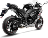 Exhaust Tip With Noise Certification Lv-14 R Steel Black Carbon Fiber End Cap - Leovince Compatible With Kawasaki Ninja 1100 Sx Tourer (2020-2024)