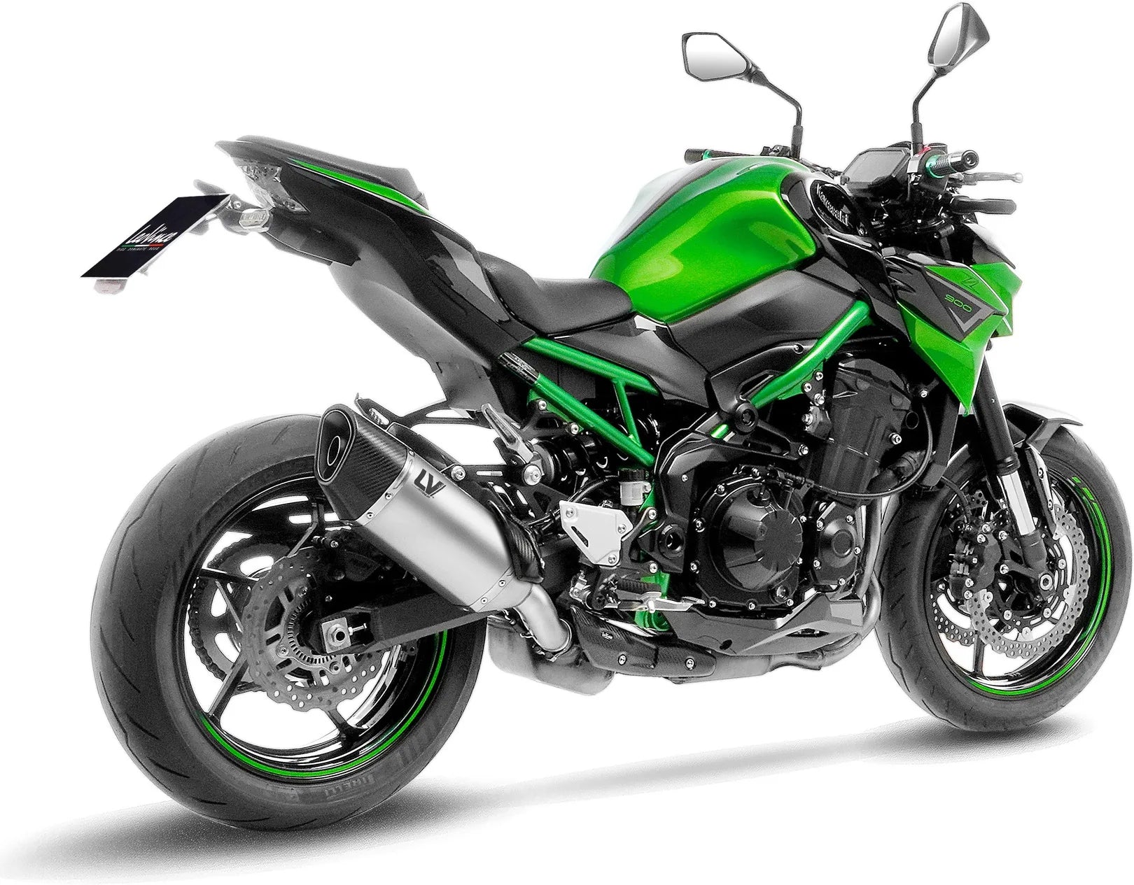 Exhaust Tip With Noise Certification Lv-14 R Titanium Carbon Fiber End Cap - Leovince Compatible With Kawasaki Z 900 (2017-2019)