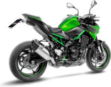 Exhaust Tip With Noise Certification Lv-14 R Stainless Steel Carbon Fiber End Cap - Leovince Compatible With Kawasaki Z 900 (2017-2019)