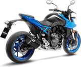 Complete Exhaust System Without Catalytic Converter And Without Sound Certification Lv-14 R Steel Black Carbon Fiber End Cap - Leovince Compatible With Suzuki Gsx 8R (2024)