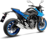 Complete Exhaust System Without Catalytic Converter And Without Sound Certification Lv-14 R Stainless Steel Carbon Fiber End Cap - Leovince Compatible With Suzuki Gsx 8S (2023-2024)