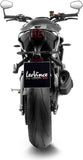 Complete Exhaust System Without Catalytic Converter And Without Sound Certification Lv-14 R Steel Black Carbon Fiber End Cap - Leovince Compatible With Triumph Street Triple 765 A2 (2023-2024)