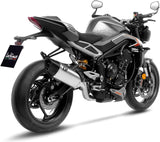 Complete Exhaust System Without Catalytic Converter And Without Sound Certification Lv-14 R Titanium Carbon Fiber End Cap - Leovince Compatible With Triumph Street Triple 765 A2 (2023-2024)