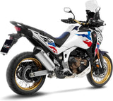 Exhaust Tip With Noise Certification Lv-14 Titanium Carbon Fiber End Cap - Leovince Compatible With Honda Crf 1100 L Africa Twin (2024-2026)