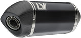 Exhaust Tip With Noise Certification Lv-14 Steel Black Carbon Fiber End Cap - Leovince Compatible With Cfmoto 800 Mt Explore (2022-2024)