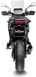 Complete Catalytic Exhaust System With Sound Certification Lv-14 R Steel Black Carbon Fiber End Cap - Leovince Compatible With Yamaha Tracer 9 Gt (2021-2024)