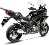 Exhaust Tip Without Sound Certification Lv-14 R Titanium Carbon Fiber End Cap - Leovince Compatible With Kawasaki Versys 1000 (2019-2024)