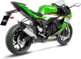 Exhaust Tip Without Sound Certification Lv-14 R Stainless Steel Carbon Fiber End Cap - Leovince Compatible With Kawasaki Zx 6R Ninja (2024-2026)