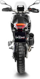 Exhaust Tip Without Sound Certification Lv-14 Steel Black Carbon Fiber End Cap - Leovince Compatible With Aprilia Tuareg 660 (2022-2024)