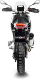 Exhaust Tip Without Sound Certification Lv-14 Stainless Steel Carbon Fiber End Cap - Leovince Compatible With Aprilia Tuareg 660 (2022-2024)