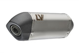 Exhaust Tip Without Sound Certification Lv-14 Stainless Steel Carbon Fiber End Cap - Leovince Compatible With Triumph Tiger 900 Gt Pro (2024-2026)
