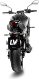 Complete Catalytic Exhaust System With Sound Certification Lv-14 R Steel Black Carbon Fiber End Cap - Leovince Compatible With Yamaha Mt-07 (2021-2024)