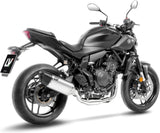 Complete Catalytic Exhaust System With Sound Certification Lv-14 R Stainless Steel Carbon Fiber End Cap - Leovince Compatible With Yamaha Mt-07 (2025-2026)