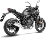 Complete Catalytic Exhaust System With Sound Certification Lv-14 R Titanium Carbon Fiber End Cap - Leovince Compatible With Yamaha Mt-07 (2021-2024)