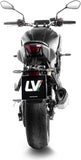 Exhaust Tip Without Sound Certification Lv-14 R Stainless Steel Carbon Fiber End Cap - Leovince Compatible With Yamaha Mt-07 (2021-2024)
