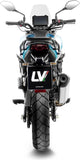Exhaust Tip Without Sound Certification Lv-14 Stainless Steel Carbon Fiber End Cap - Leovince Compatible With Qj Motor Srt 600 Sx (2024-2026)