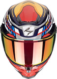 Full-Face Motorcycle Helmet Scorpion Exo Exo-Race Air Ultra Tct / Carbon Blue Yellow Red Kobra Size Xs