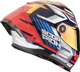 Full-Face Motorcycle Helmet Scorpion Exo Exo-Race Air Ultra Tct / Carbon Blue Yellow Red Kobra Size Xs