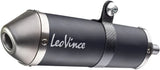 Exhaust Tip With Noise Certification X-Fight Steel Black Stainless Steel End Cap - Leovince Compatible With Beta Rr 50 Enduro - Sport (2023-2024)