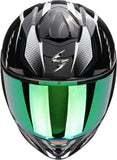 Full-Face Motorcycle Helmet Scorpion Exo Exo-530 Air Polycarbonate Black Green Theras Size Xl