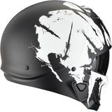 Full-Face Motorcycle Helmet Scorpion Exo Exo-Combat Ii Polycarbonate Matt Black White Marauder Size S