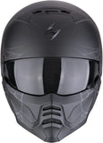 Full-Face Motorcycle Helmet Scorpion Exo Exo-Combat Ii Polycarbonate Matt Black Silver Spiderweb Size Xxl