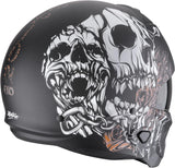 Full-Face Motorcycle Helmet Scorpion Exo Exo-Combat Ii Polycarbonate Matt Black White Gold Genesis Size Xxl