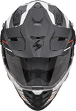 Full-Face Motorcycle Helmet Scorpion Exo Adf-9000 Air Ultra Tct Matt White Black Red Feat Size Xl