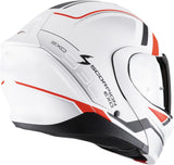 Flip-Up Motorcycle Helmet Scorpion Exo Exo-930 Evo Polycarbonate Matt White Black Red Ardens Size L