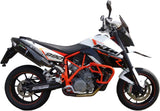 Dual Catalytic Exhaust Tips With Sound Certification Furore Aluminium Black - Gpr Compatible With Ktm 990 Smr Supermoto (2008-2012)