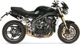 Dual Catalytic Exhaust Tips With Sound Certification Furore Aluminium Black - Gpr Compatible With Triumph Speed Triple 1050 (2005-2010)