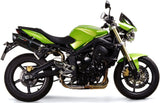 Dual Catalytic Exhaust Tips With Sound Certification Furore Aluminium Black - Gpr Compatible With Triumph Street Triple 675 (2007-2012)