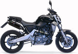 Dual Catalytic Exhaust Tips With Sound Certification Furore Aluminium Black - Gpr Compatible With Yamaha Mt-03 (2006-2013)