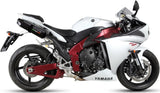 Dual Exhaust System With Sound Certification Furore Aluminium Black - Gpr Compatible With Yamaha Yzf 1000 R1 (2009-2014)
