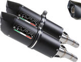 Dual Catalytic Exhaust Tips With Sound Certification Furore Aluminium Black - Gpr Compatible With Kawasaki Zzr 1400 (2008-2011)