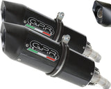 Dual Exhaust System With Sound Certification Furore Carbon Look - Gpr Compatible With Ducati Monster 400 (1993-2003)