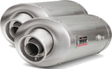 Dual Exhaust System With Sound Certification Oval Titanium - Mivv Compatible With Ducati 748 (1994-2003)