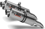 Dual Non-Catalytic Exhaust System With Sound Certification Oval Stainless Steel - Mivv Compatible With Yamaha Tdm 900 (2002-2014)