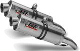 Dual Non-Catalytic Exhaust System With Sound Certification Oval Stainless Steel - Mivv Compatible With Yamaha Xt 660 X (2004-2016)