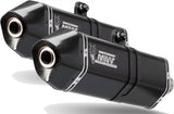 Dual Exhaust System With Sound Certification Speed Edge Steel Black Carbon - Mivv Compatible With Suzuki Gsx-R 1300 Hayabusa (2008-2017)