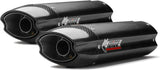 Dual Non-Catalytic Exhaust System With Sound Certification Suono Steel Black Carbon - Mivv Compatible With Yamaha Yzf 1000 R1 (2007-2008)