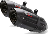 Dual Non-Catalytic Exhaust System With Sound Certification Suono Steel Black Carbon - Mivv Compatible With Yamaha Xt 660 X (2004-2016)