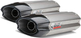 Dual Catalytic Exhaust Tips With Sound Certification Suono Stainless Steel Carbon - Mivv Compatible With Ducati 848 (2007-2013)