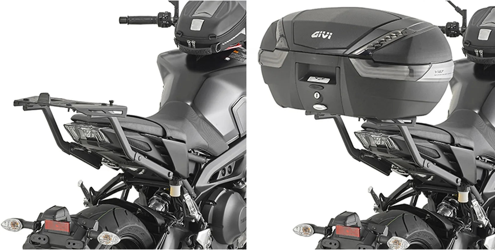 Monokey Animal Carrier Top Case - 33 Lt Nylon - Givi Compatible With Yamaha Mt-09 (2017-2020)