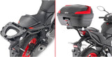 Monolock Riviera Black Tech Top Case - 46 Lt Riviera Technopolymer - Givi Compatible With Yamaha Mt-03 321 (2020-2024)