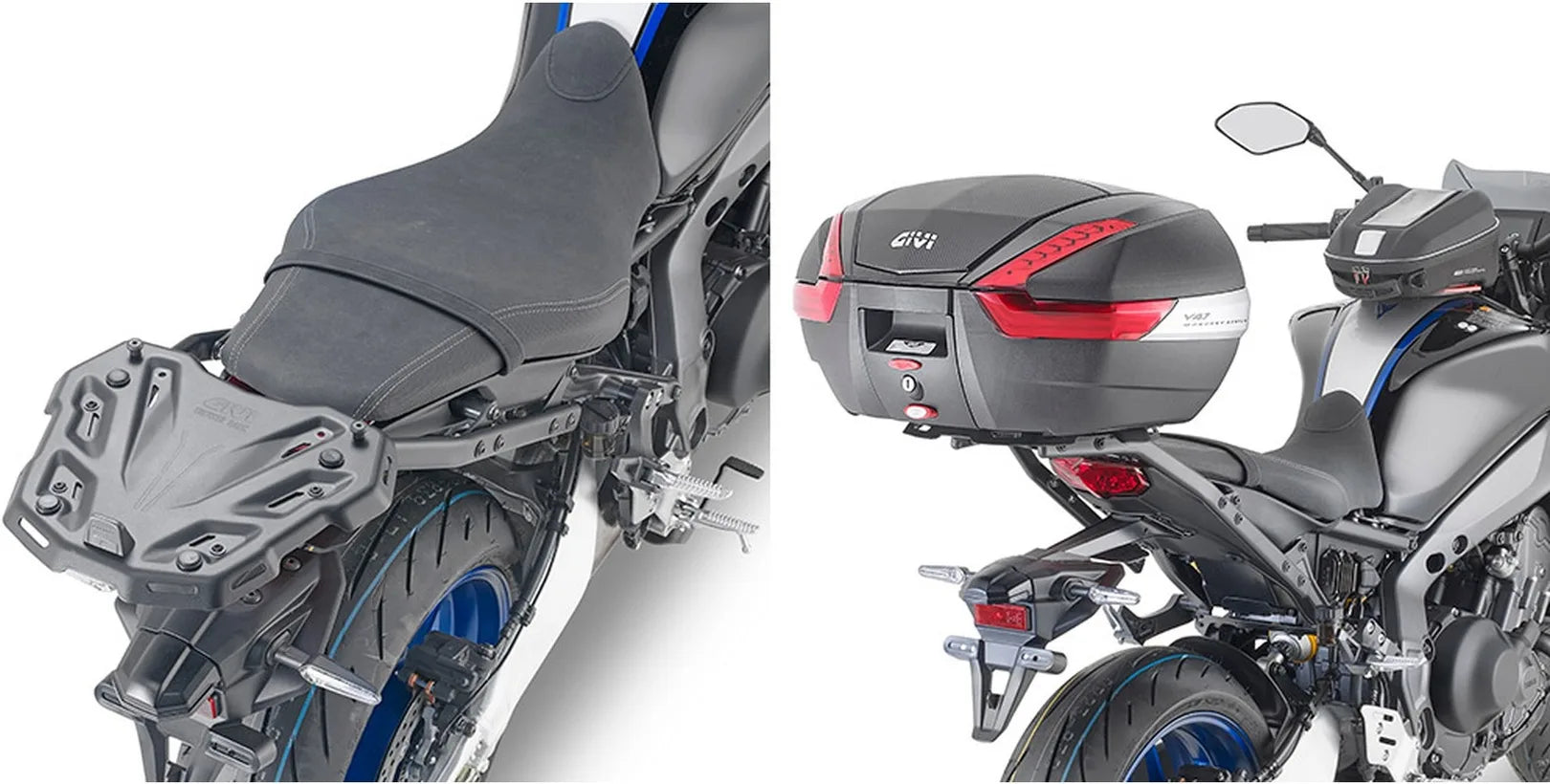 Monokey Arena Black Tech Top Case - 45 Lt Arena Technopolymer - Givi Compatible With Yamaha Mt-09 - Sp (2021-2023)