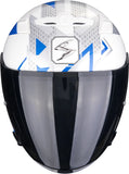 Urban Motorcycle Helmet Scorpion Exo Exo-230 Polycarbonate White Blue Loop Size L
