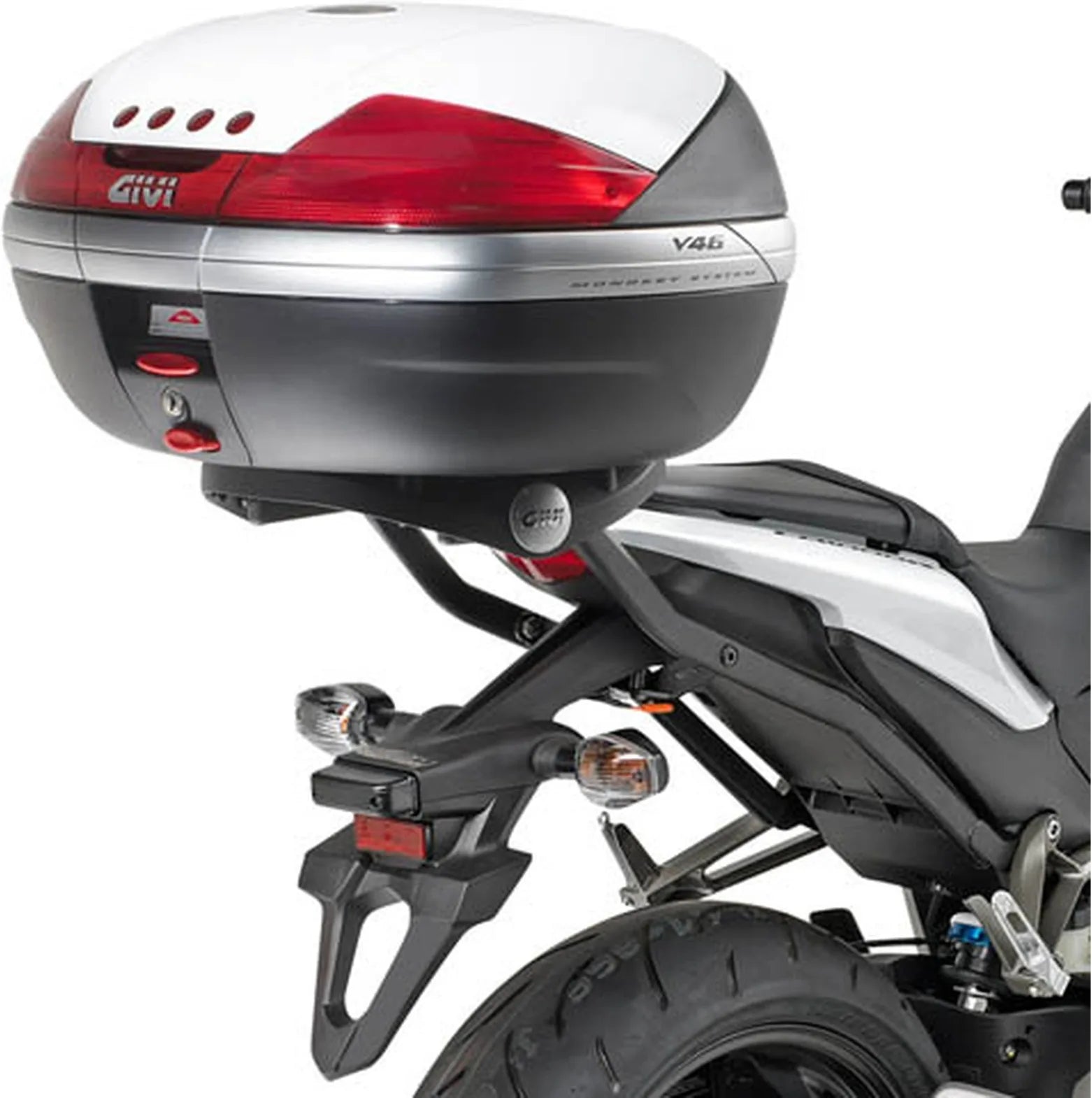 Monolock Alpina Aluminium Top Case - 44 Lt Alpina Aluminium - Givi Compatible With Honda Cb 1000 R (2008-2017)