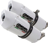Dual Exhaust System With Sound Certification Albus Ceramic White Aluminium - Gpr Compatible With Ktm 640 Lc4 (2005-2006)